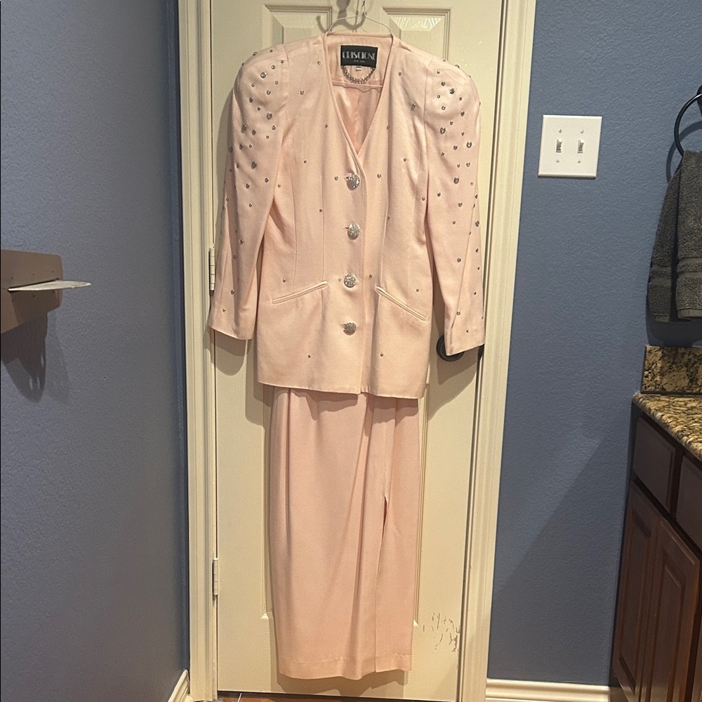 Elegant Pink Long Sleeve Dress by Criscione
